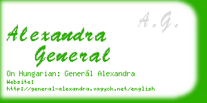 alexandra general business card